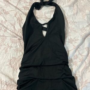 Black Halter Neck Dress